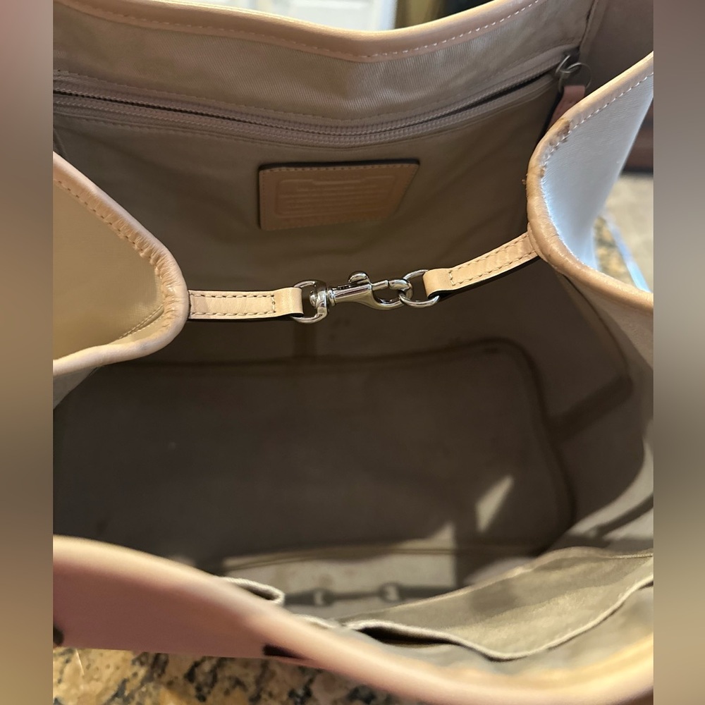 Coach Beige and Pink Tote Bag - Picture 7 of 13